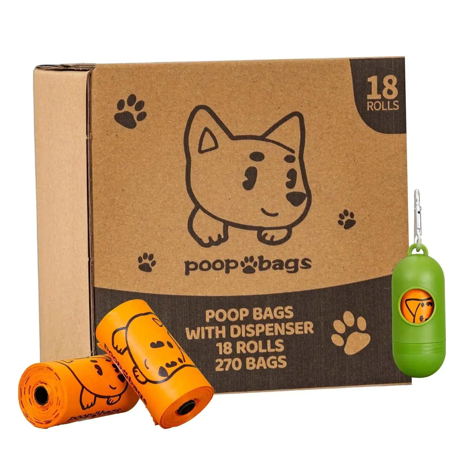 270 count extra thick scented dog poop bags rolls with dispenser for dogs waste cleanup