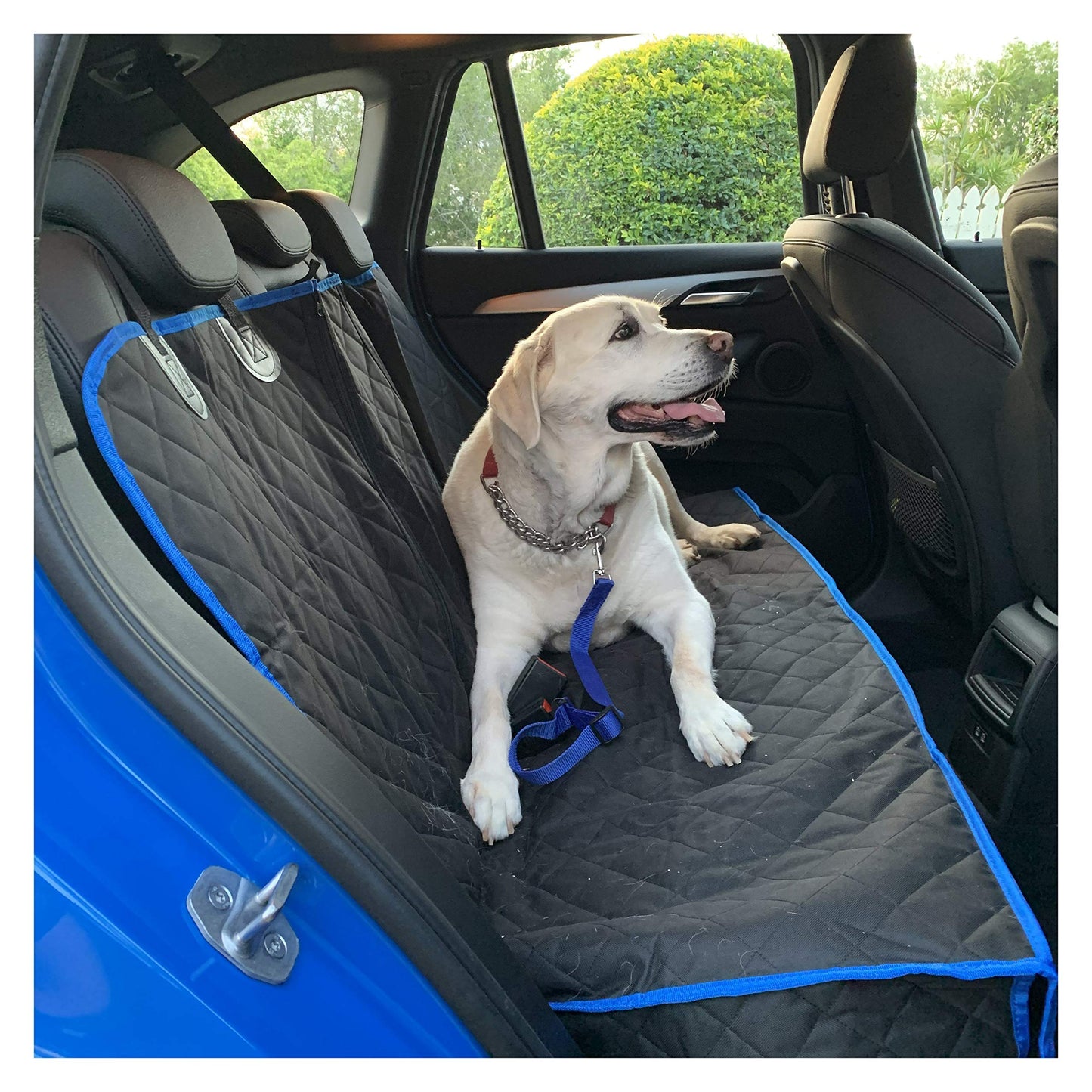 Vivki™ Luxury Dog Car Seat Cover waterproof nonslip heavy duty fabric with seat belt and armrest openings in car back seat