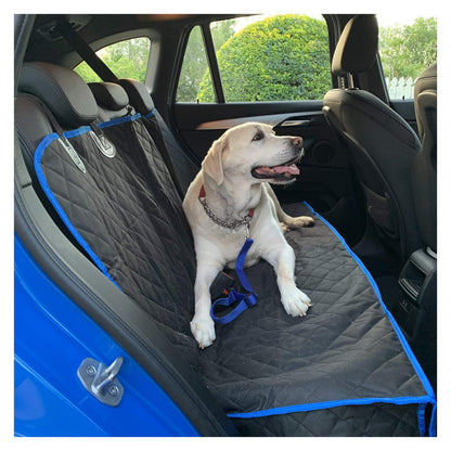 Vivki™ Luxury Dog Car Seat Cover waterproof nonslip heavy duty fabric with seat belt and armrest openings in car back seat