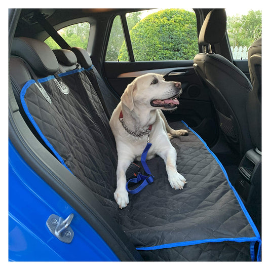 Vivki™ Luxury Dog Car Seat Cover waterproof nonslip heavy duty fabric with seat belt and armrest openings in car back seat